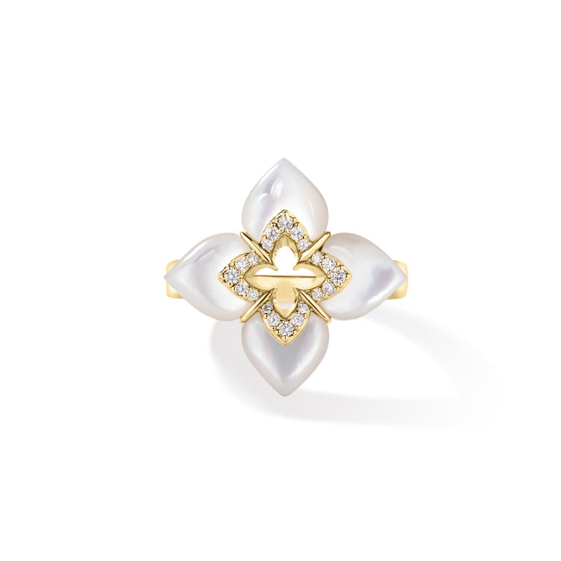 Roberto Coin Venetian Princess Mother-of-Pearl & Diamond Ring-Roberto Coin Venetian Princess Mother - of - Pearl & Diamond Ring - 8883529AY65XM