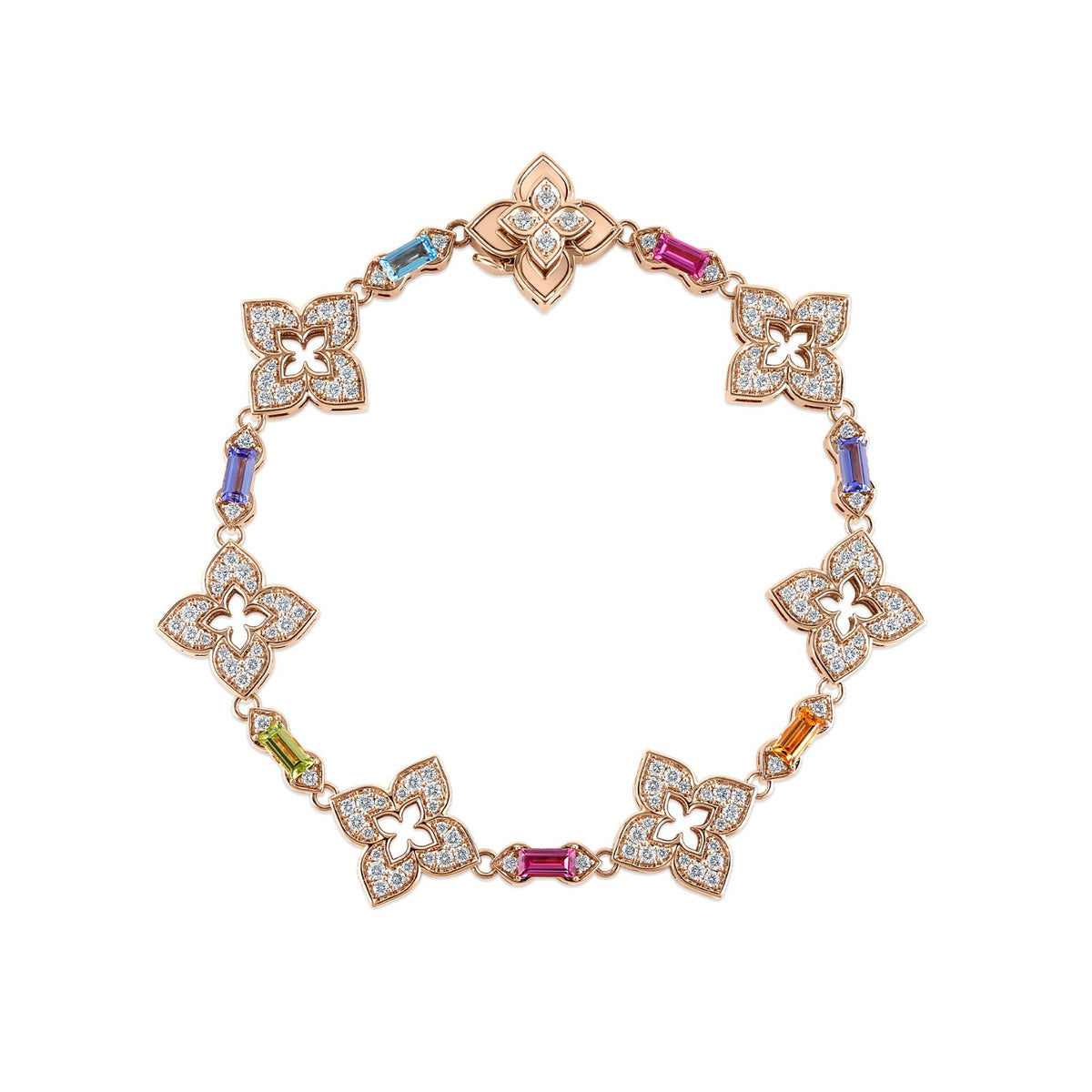 Roberto Coin Venetian Princess Multi Gemstone Diamond Bracelet - 8883543AXLBX