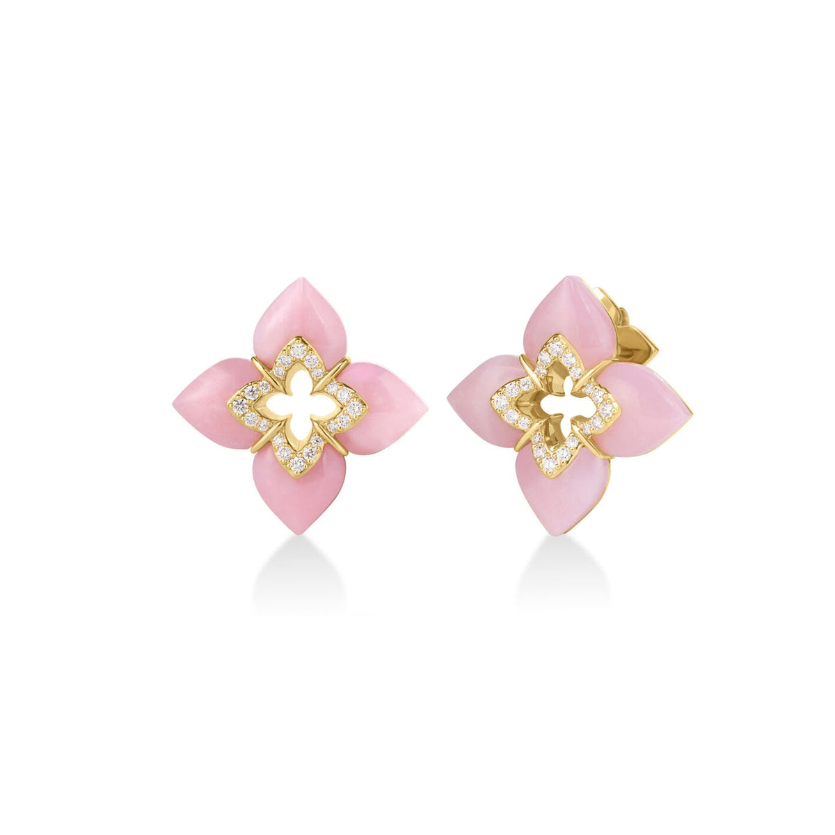 Roberto Coin Venetian Princess Pink Opal Diamond Earrings - 8883650AYERXP