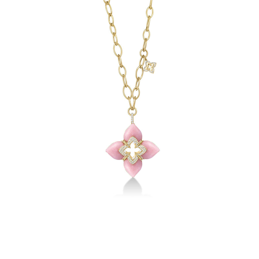 Roberto Coin Venetian Princess Pink Opal & Diamonds Necklace - 8883528AY17XP