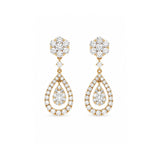 Rose Gold Teardrop Diamond Earrings-Rose Gold Teardrop Diamond Earrings