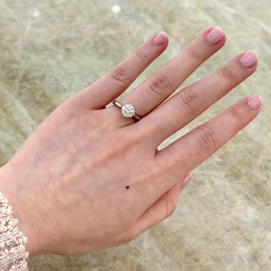 Round Brilliant Cut Diamond Solitaire Engagement Ring - DRJST01535
