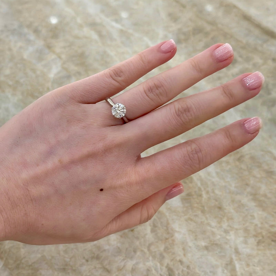 Round Brilliant Cut Diamond Solitaire Engagement Ring - DRJST02115