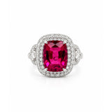 Rubellite Diamond Ring-Rubellite Diamond Ring