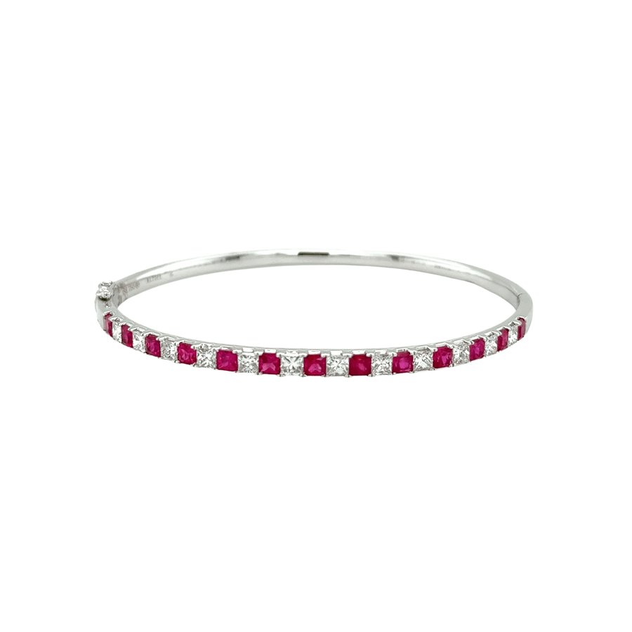 Ruby Diamond Bangle - RBNEL00224