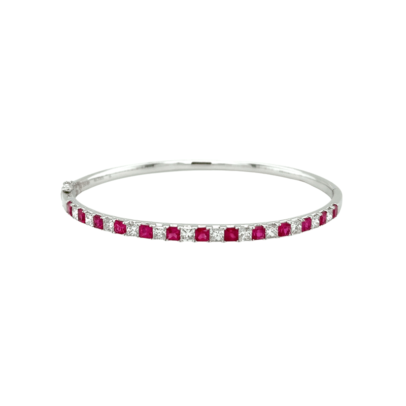Ruby Diamond Bangle-Ruby Diamond Bangle - RBNEL00224