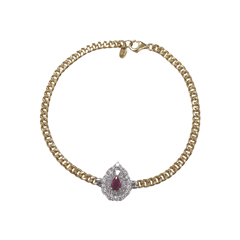 Ruby Diamond Bracelet-Ruby Diamond Bracelet - RBEDW00281