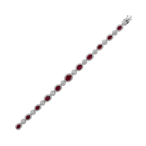 Ruby Diamond Bracelet-Ruby Diamond Bracelet - RBRTJ00073