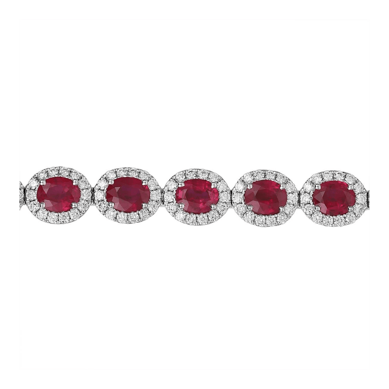 Ruby Diamond Bracelet-Ruby Diamond Bracelet - RBRTJ00082