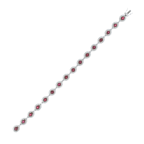 Ruby Diamond Bracelet-Ruby Diamond Bracelet RBRTJ00091
