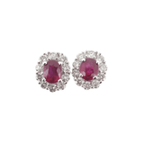 Ruby Diamond Earrings-Ruby Diamond Earrings - ERRUB044750