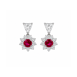 Ruby Diamond Earrings-Ruby Diamond Earrings