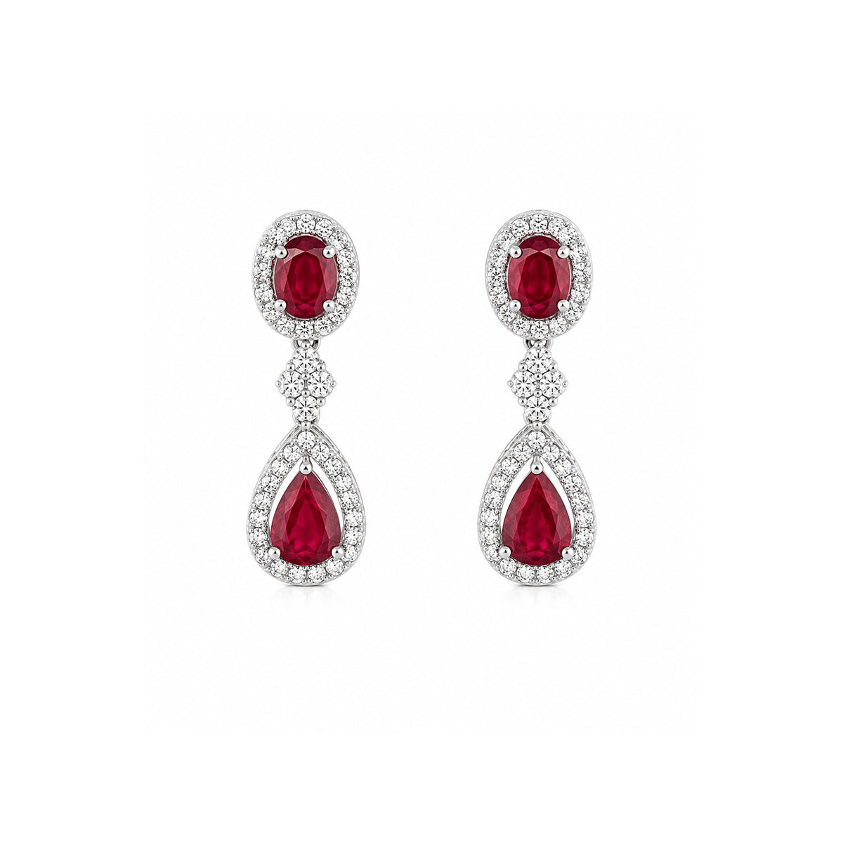 Ruby Diamond Earrings