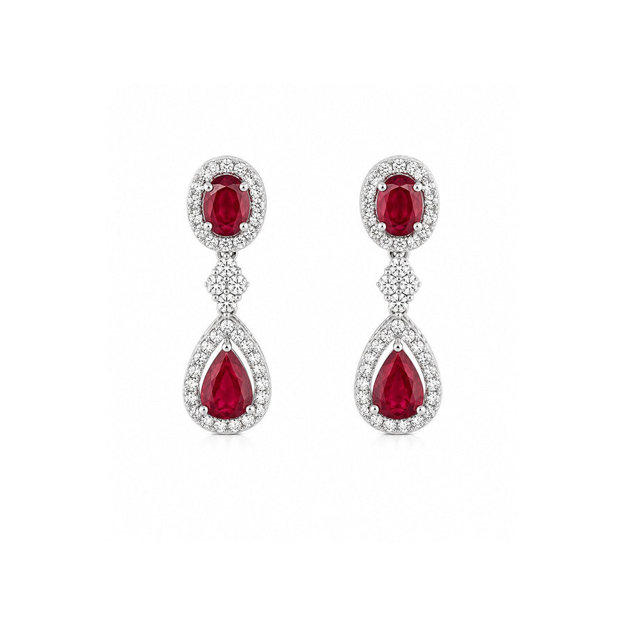 Ruby Diamond Earrings