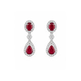 Ruby Diamond Earrings-Ruby Diamond Earrings