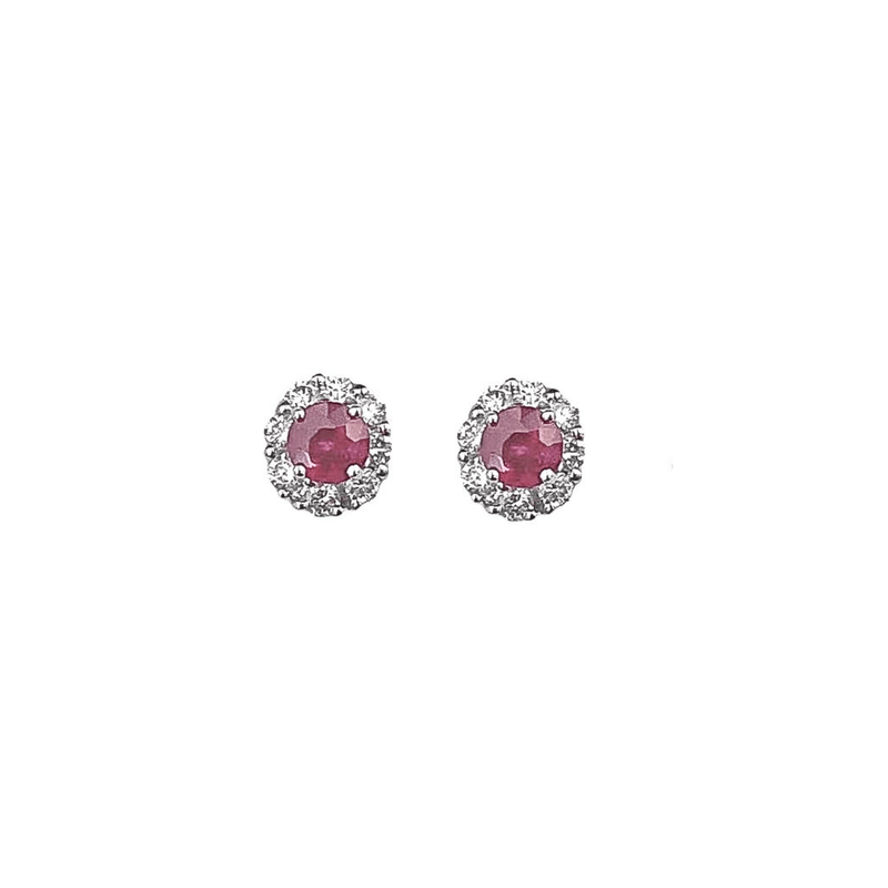 Ruby Diamond Earrings-Ruby Diamond Earrings - REEDW00554