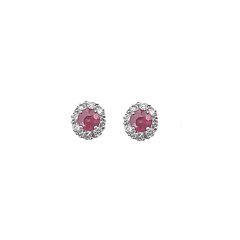 Ruby Diamond Earrings-Ruby Diamond Earrings - REEDW00554