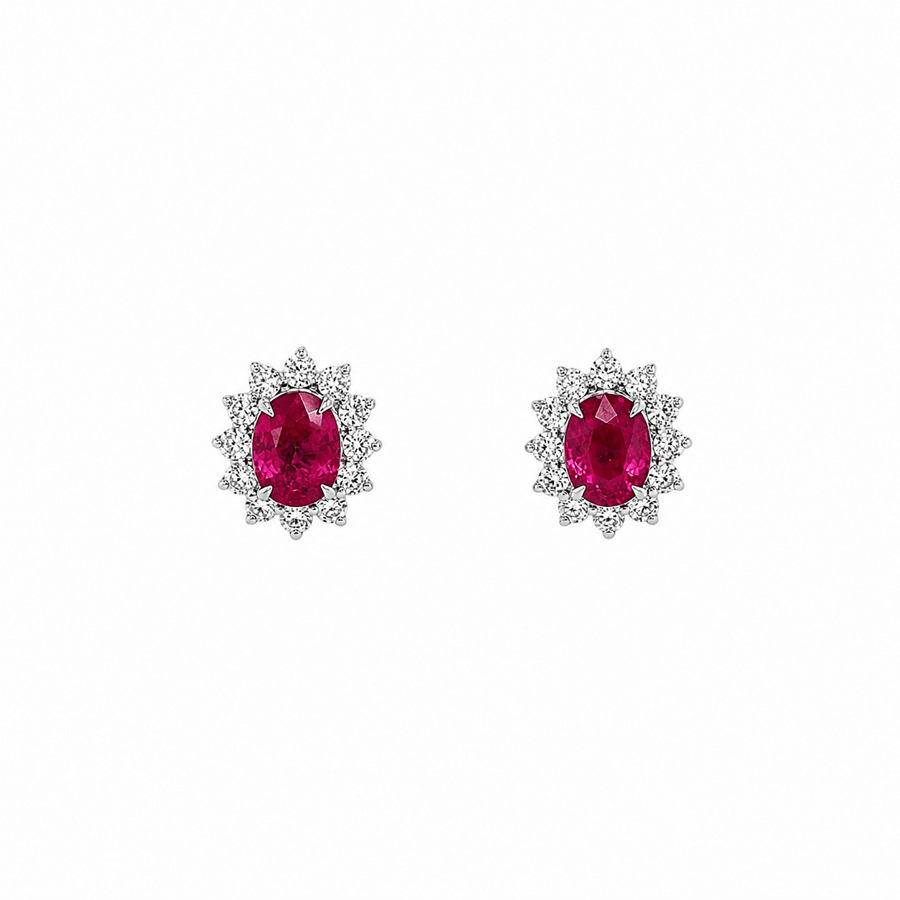 ruby diamond earrings