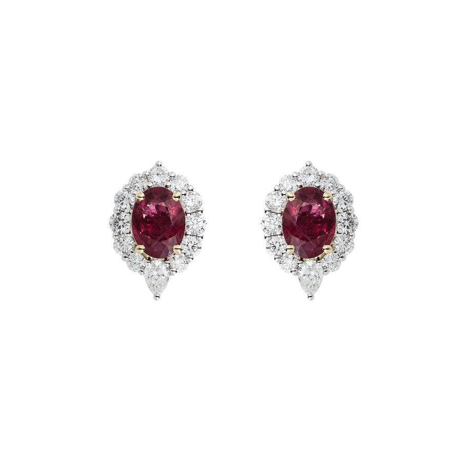 Ruby Diamond Earrings - RENEL00257