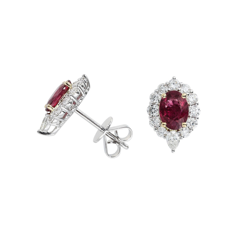 Ruby Diamond Earrings - RENEL00257