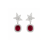 Ruby Diamond Earrings-Ruby Diamond Earrings