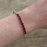 Ruby Diamond Halfway Bangle-Ruby Diamond Halfway Bangle - RBDMS00125