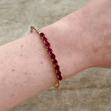 Ruby Diamond Halfway Bangle-Ruby Diamond Halfway Bangle - RBDMS00125