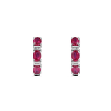 Ruby Diamond Hoop Earrings-Ruby Diamond Hoop Earrings - RERTJ00073