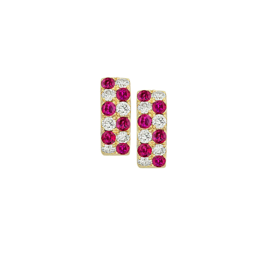 Ruby Diamond Huggie Earrings - RESPK00208