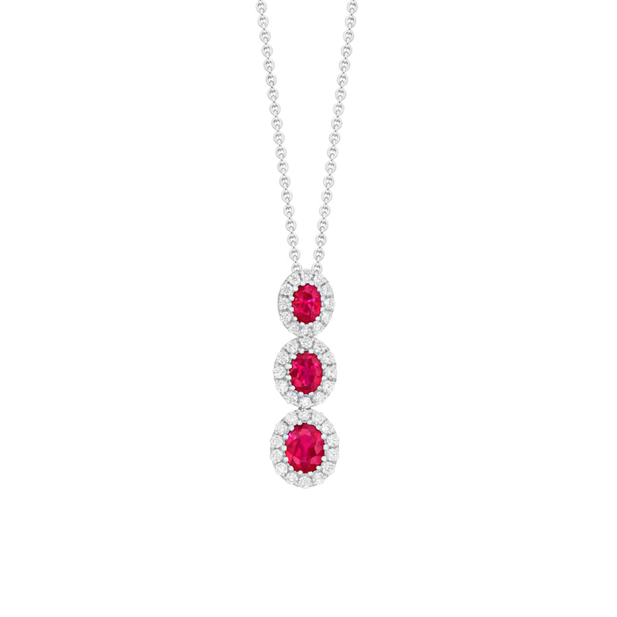 Ruby Diamond Necklace - N4412 - R