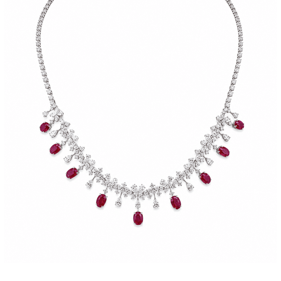 Ruby Diamond Necklace