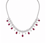 Ruby Diamond Necklace-Ruby Diamond Necklace