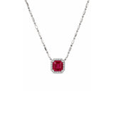 Ruby Diamond Necklace-Ruby Diamond Necklace