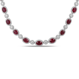 Ruby Diamond Necklace-Ruby Diamond Necklace - RNRTJ00046