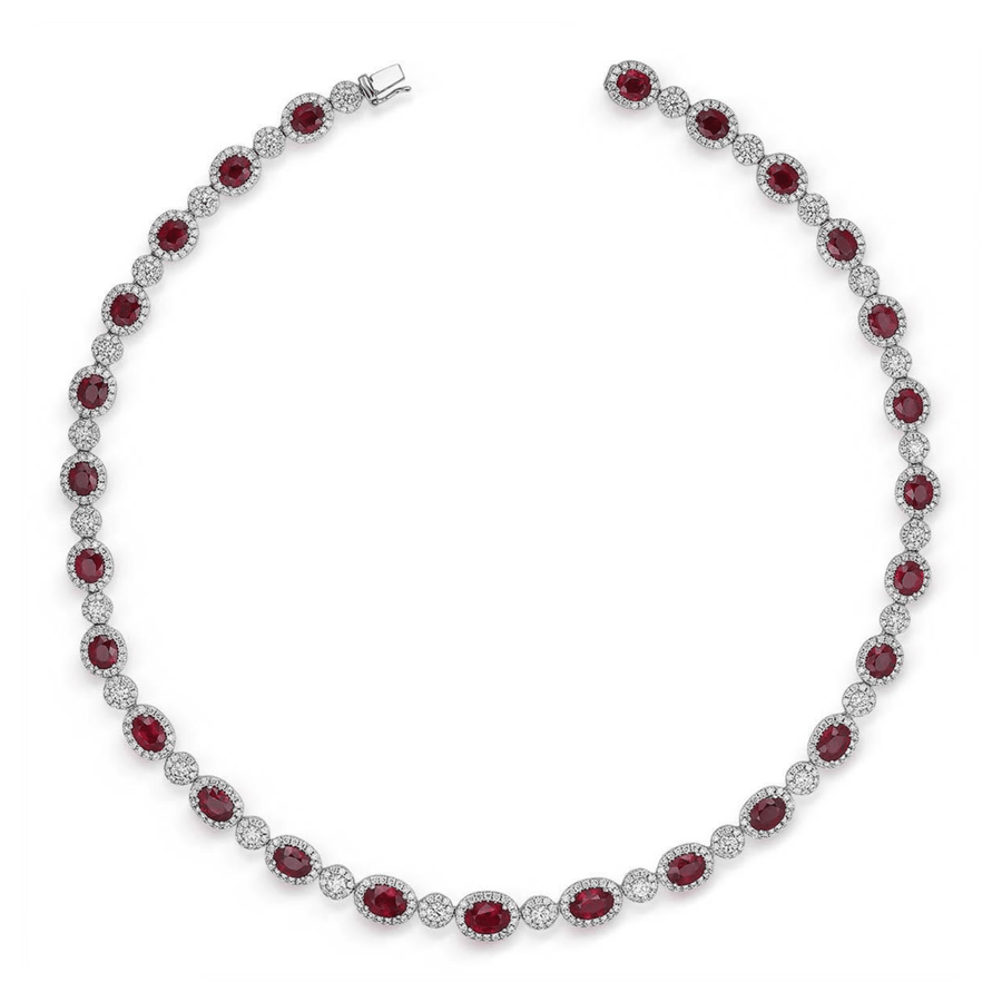 Ruby Diamond Necklace - RNRTJ00046