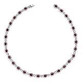 Ruby Diamond Necklace-Ruby Diamond Necklace - RNRTJ00055