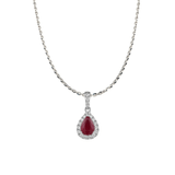 Ruby Diamond Necklace-Ruby Diamond Necklace RNRTJ00064