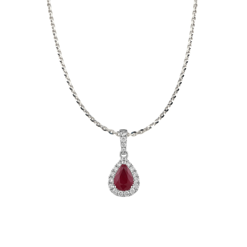 Ruby Diamond Necklace-Ruby Diamond Necklace RNRTJ00064