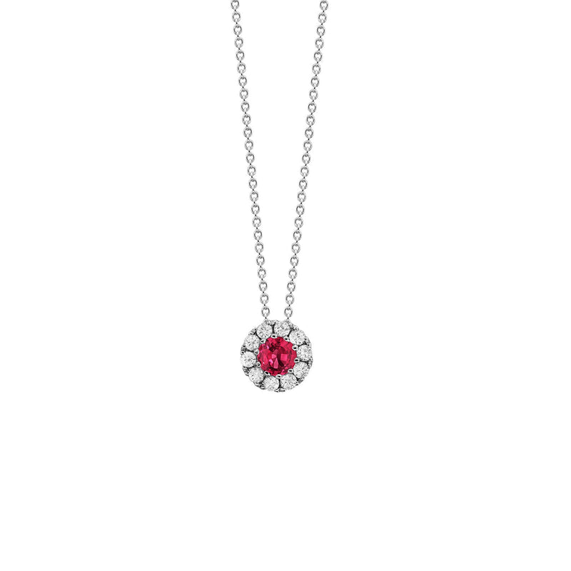Ruby Diamond Necklace-Ruby Diamond Necklace - RNSPK00224