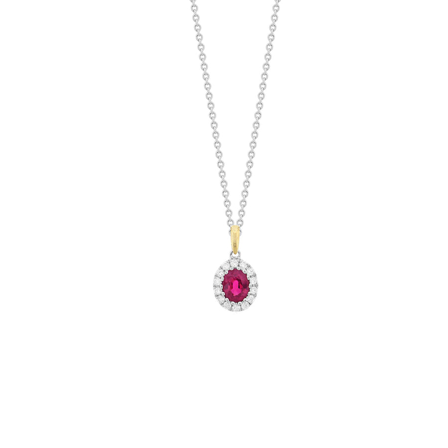 Ruby Diamond Necklace - RNSPK00232