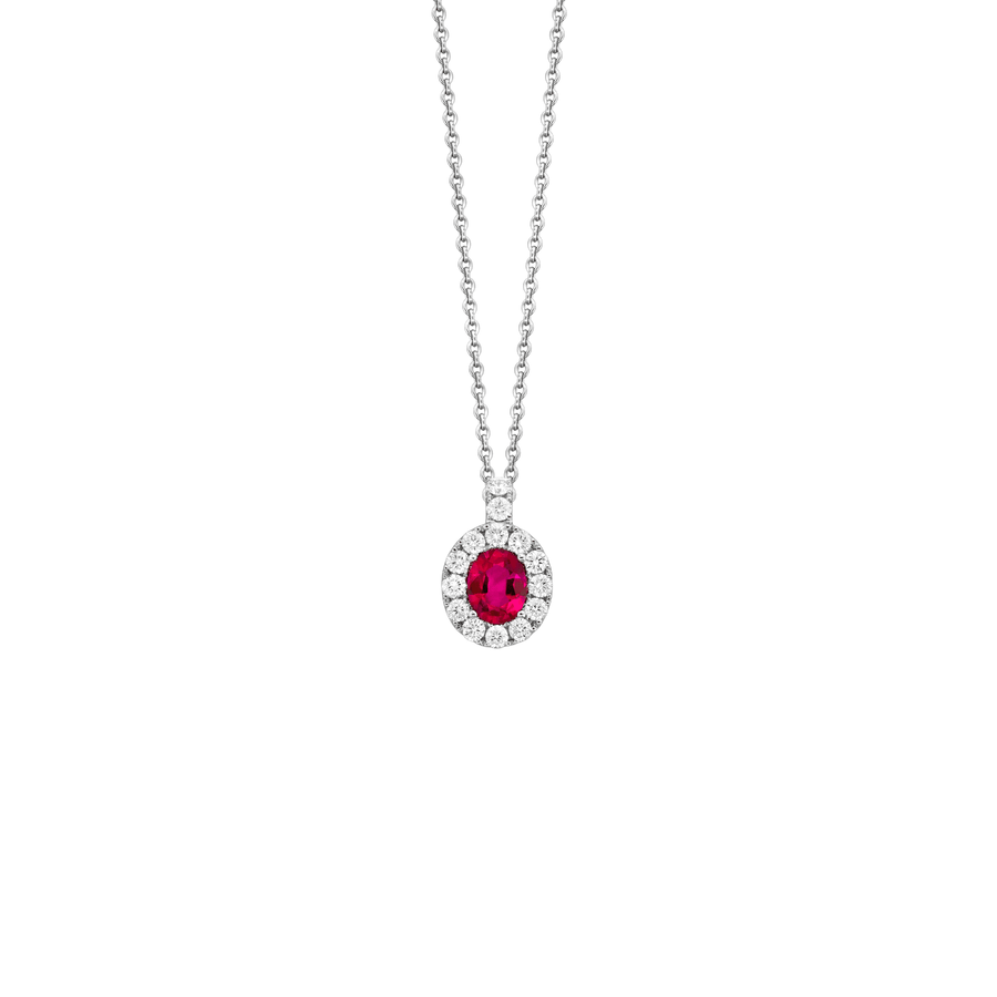 Ruby Diamond Necklace RNSPK00240