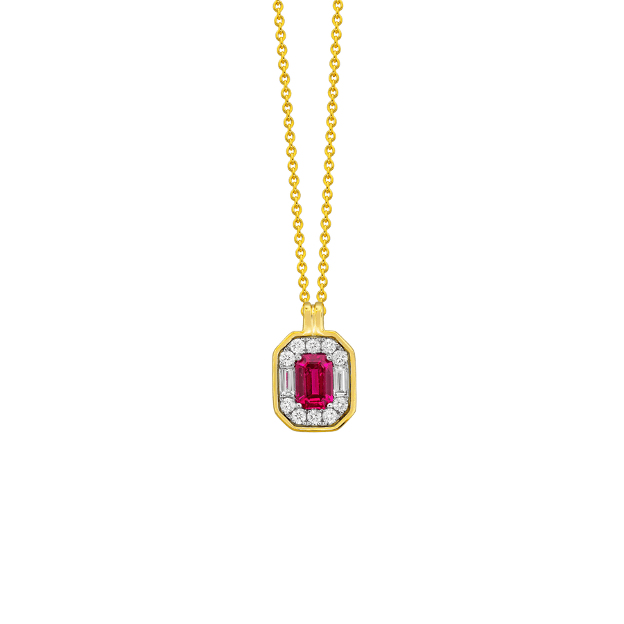 Ruby Diamond Necklace RNSPK00257