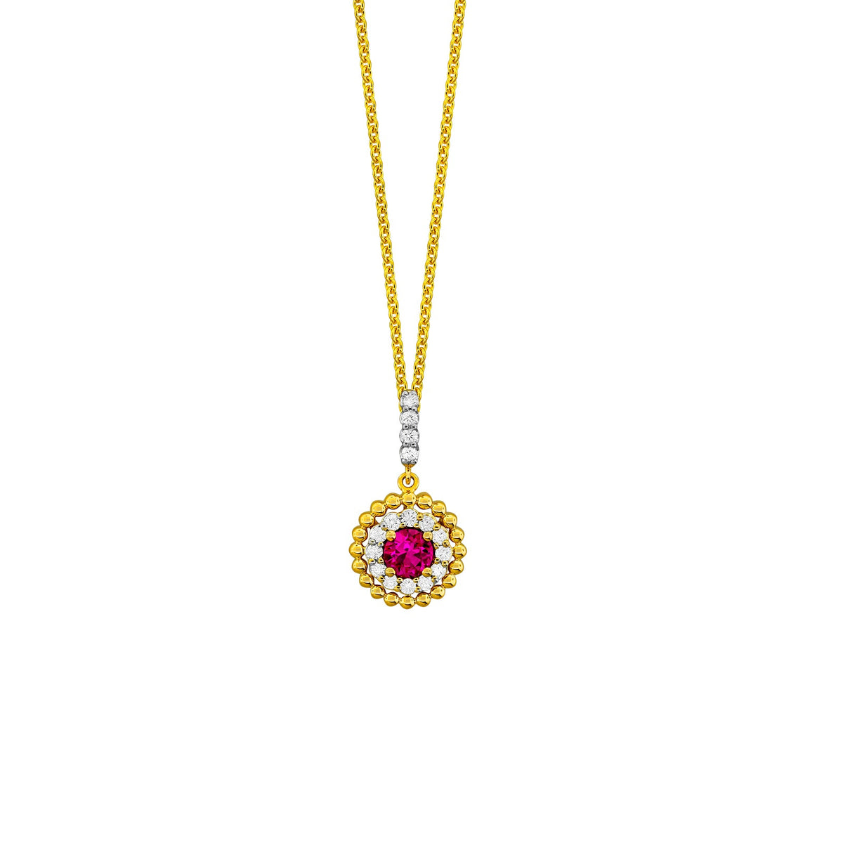 Ruby Diamond Necklace - RNSPK00265