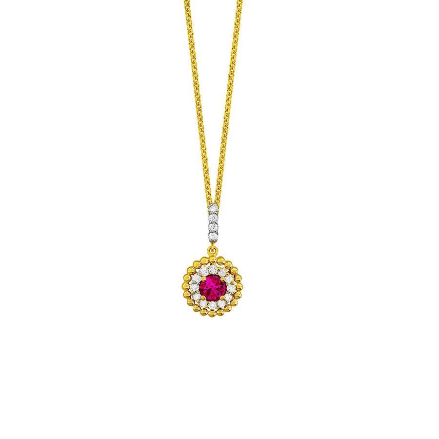 Ruby Diamond Necklace - RNSPK00265