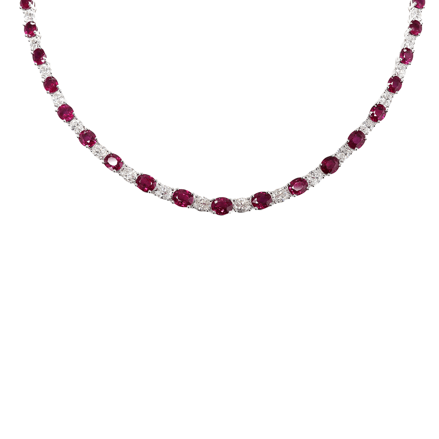 Ruby Diamond Necklace - RNUJD00208