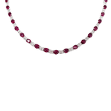 Ruby Diamond Necklace-Ruby Diamond Necklace - RNUJD00208