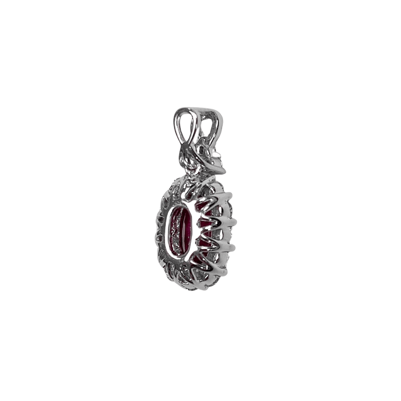 Ruby Diamond Pendant-Ruby Diamond Pendant - RNEDW00356