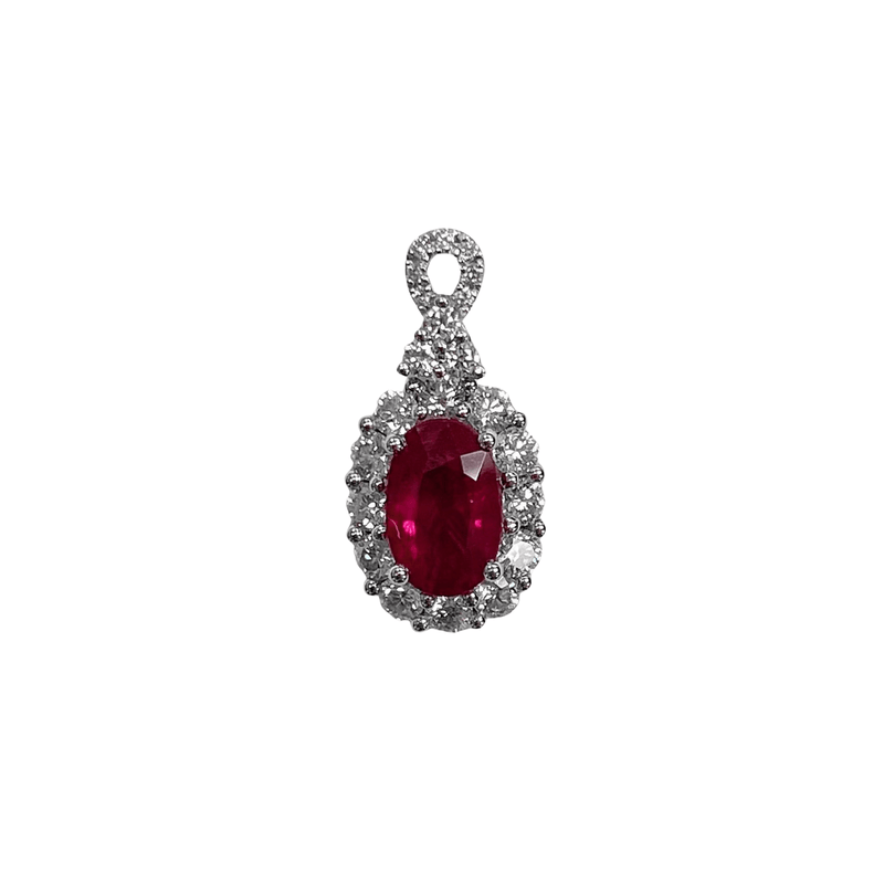 Ruby Diamond Pendant-Ruby Diamond Pendant - RNEDW00356