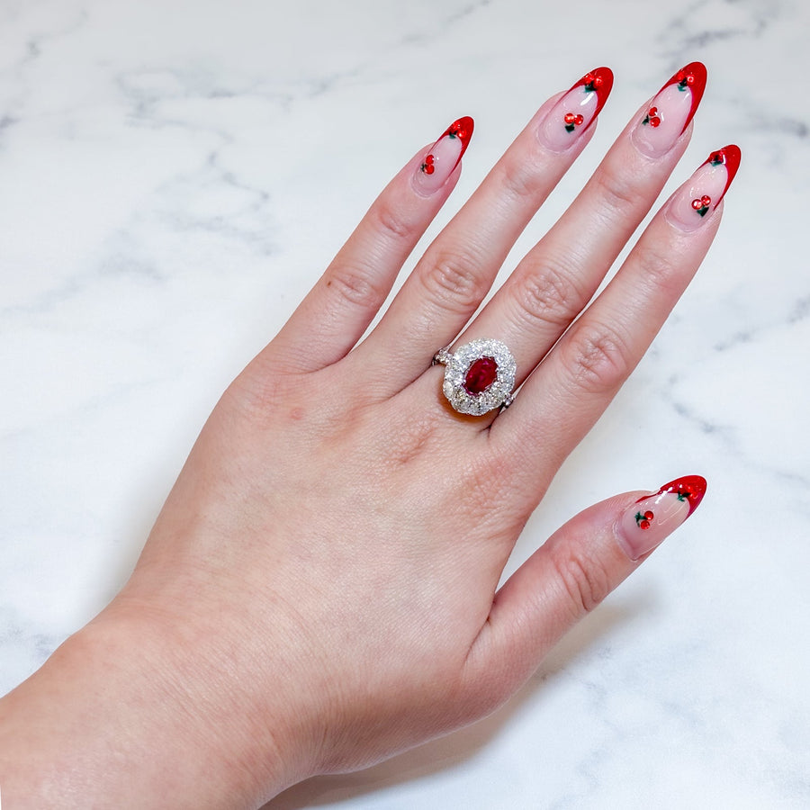 Ruby Diamond Ring - RREDW00364