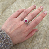 Ruby Diamond Ring-Ruby Diamond Ring - RREDW00539